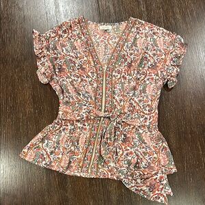 Floral V-Neck Women's Top